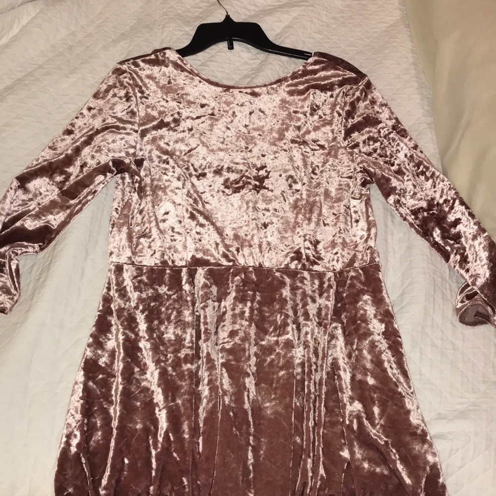 Top shop pink velvet dress
